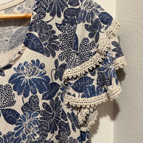 Luisa Perla Blue and White Dress - Picture 2 of 4